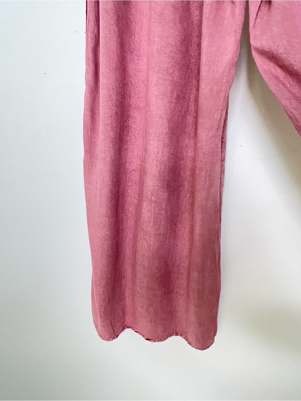 Bohemian | Devi Wide Leg Embroidered Palazzo Pants | Mauve Pink Lace-Trim Corset - Picture 15 of 16